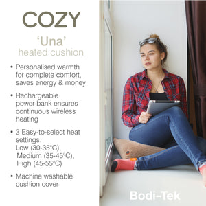 COZY Heated Cushion Cordless - UNA Woolly (45cm x 45cm)